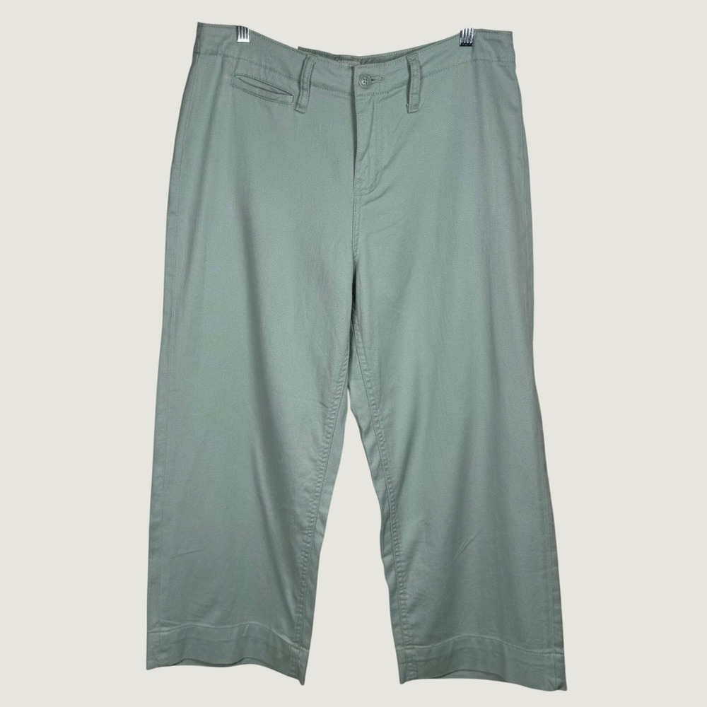 NWT A New Day Size 12 High Rise Wide Leg Crop Pants Aqua Mint Green
